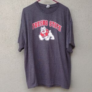 Delta Pro Weight Fresno State Bulldogs Graphic Gray T-Shirt Unisex/Men's 2XL